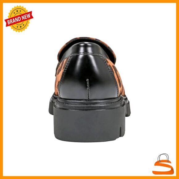 Casual Penny Loafers Slip-On Almond Toe Lug Sole Minimal Chic Classic - Picture 3 of 6